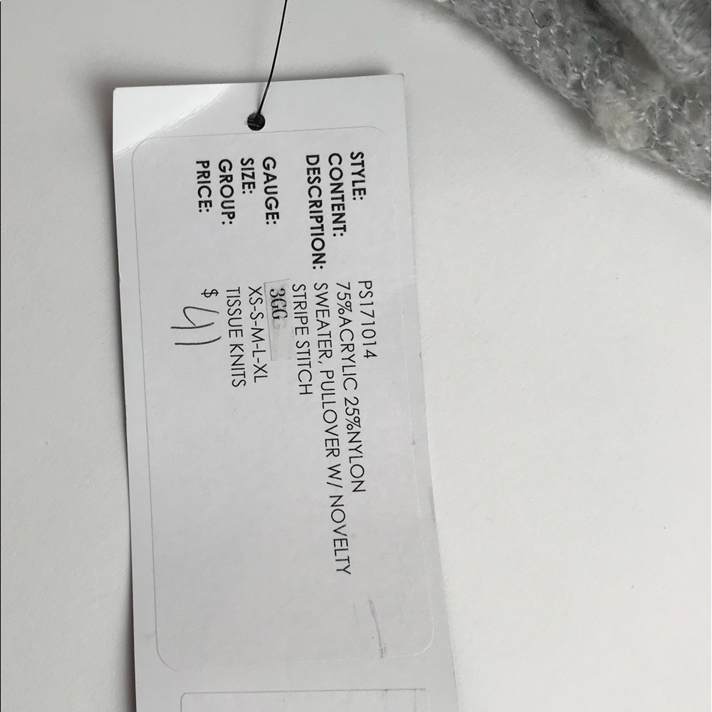 NWT Boutique Oversized Sheer Grey Sparkly Light - Picture 6 of 8